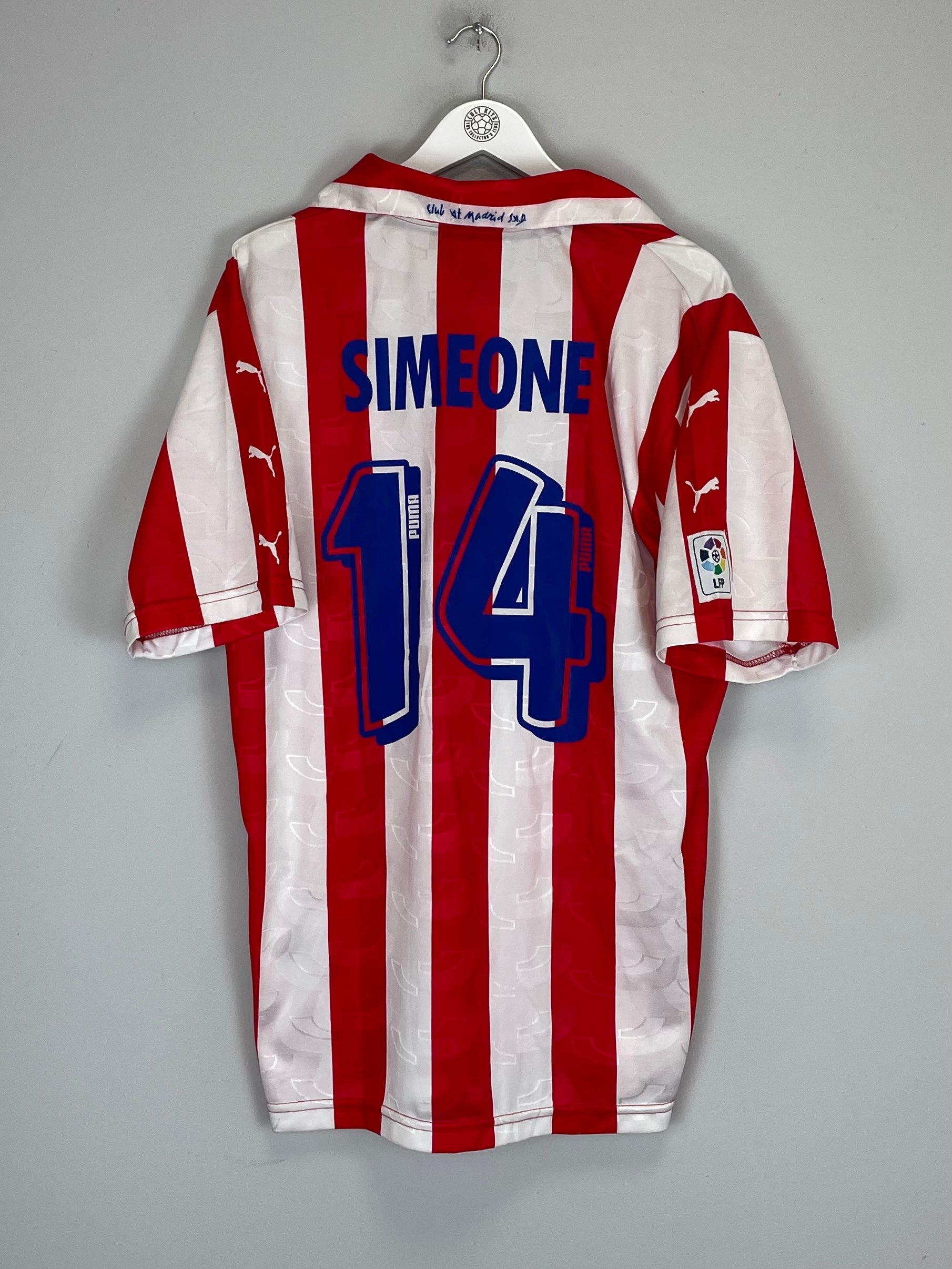 1997/98 ATLETICO MADRID SIMEONE #14 HOME SHIRT (XL) PUMA