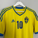 2016/17 SWEDEN #10 *PLAYER ISSUE* HOME SHIRT (M) ADIDAS