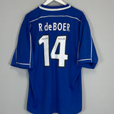 1999/01 RANGERS R DE BOER #14 HOME SHIRT (XL) NIKE