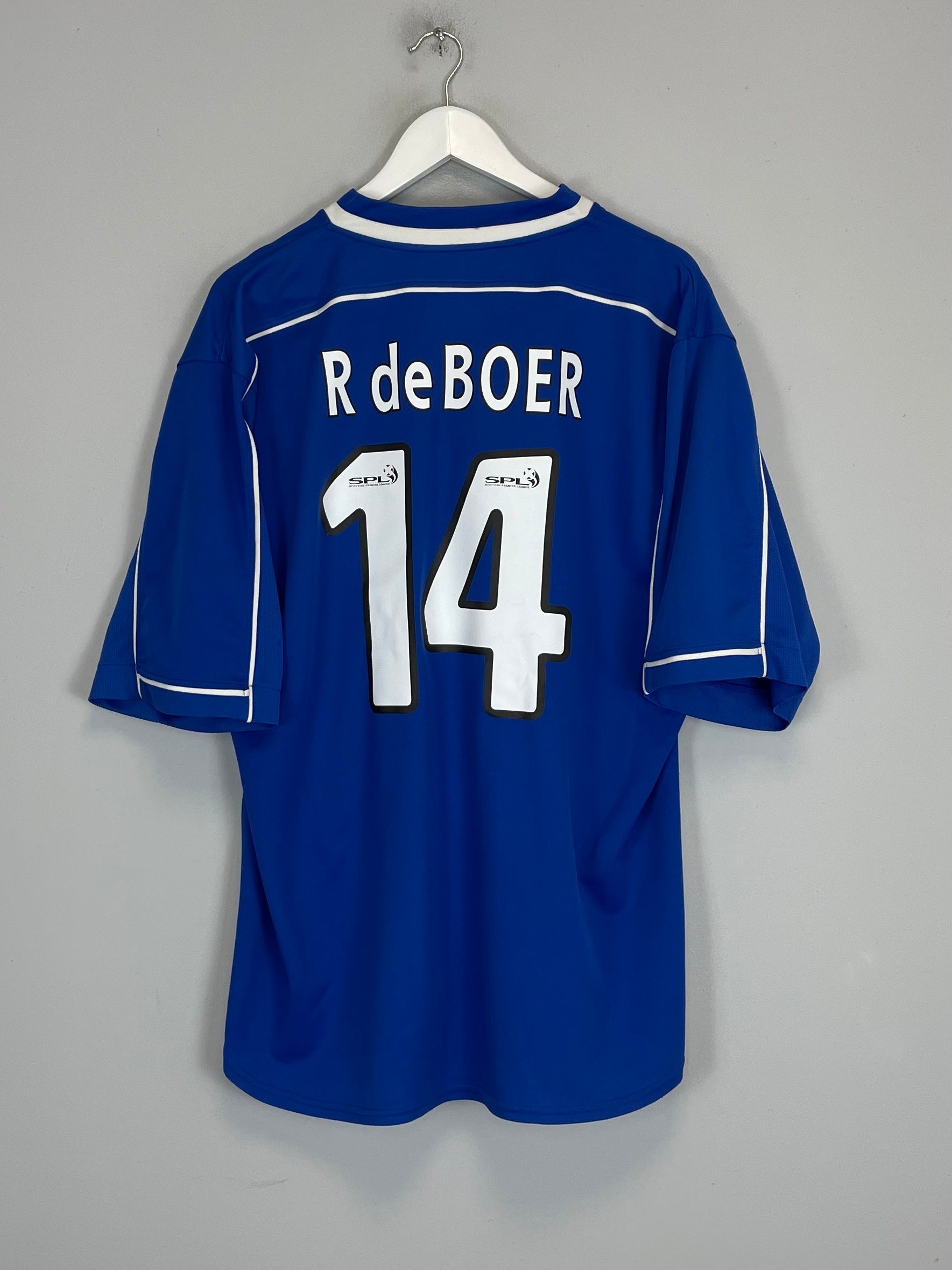 1999/01 RANGERS R DE BOER #14 HOME SHIRT (XL) NIKE