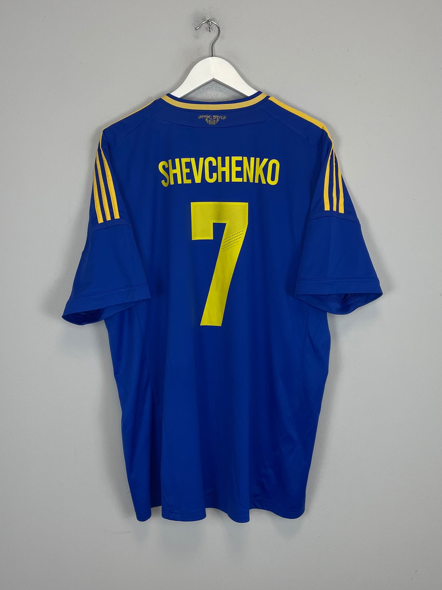 2012/13 UKRAINE SHEVCHENKO #7 AWAY SHIRT (XXL) ADIDAS