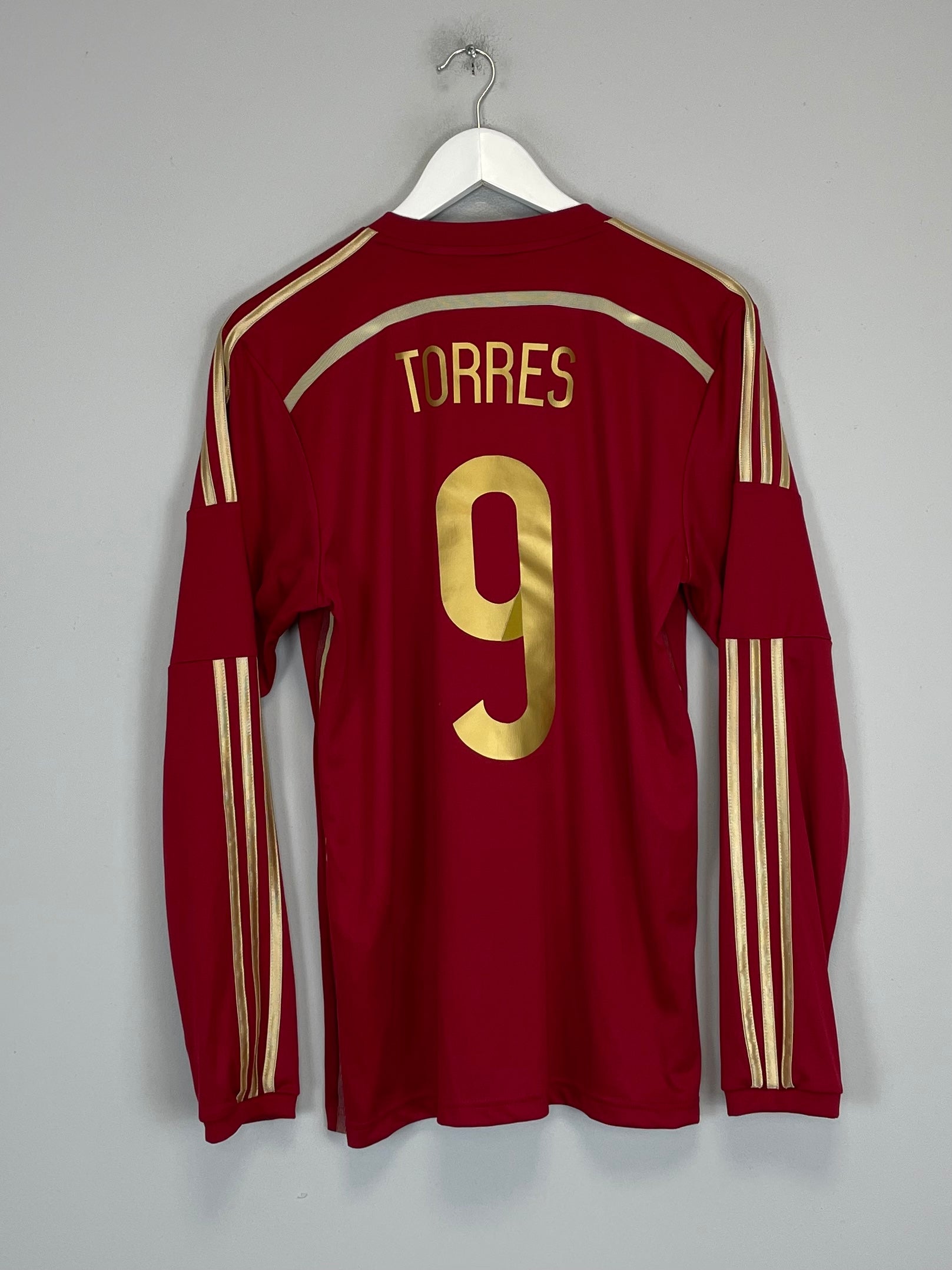 2014/15 SPAIN TORRES #9 L/S HOME SHIRT (M) ADIDAS