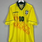 1994 BRAZIL RIVALDO #10 HOME SHIRT (XL) UMBRO