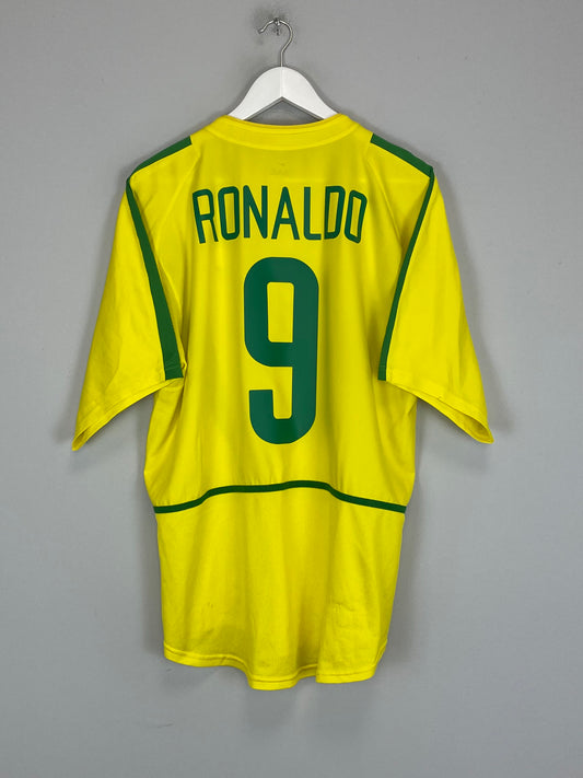 2002/04 BRAZIL RONALDO #9 HOME SHIRT (XL) NIKE