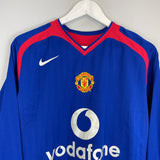 2005/06 MANCHESTER UNITED HEINZE #4 L/S AWAY SHIRT (M) NIKE