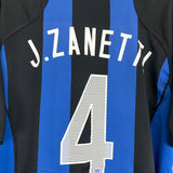 2004/05 INTER MILAN J.ZANETTI #4 HOME SHIRT (XL) NIKE