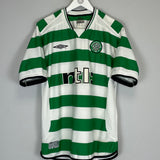 2001/03 CELTIC LARSSON #7 HOME SHIRT (L) UMBRO