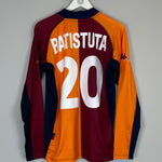 2001/02 ROMA BATISTUTA #20 L/S HOME SHIRT (XL) KAPPA