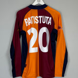 2001/02 ROMA BATISTUTA #20 L/S HOME SHIRT (XL) KAPPA