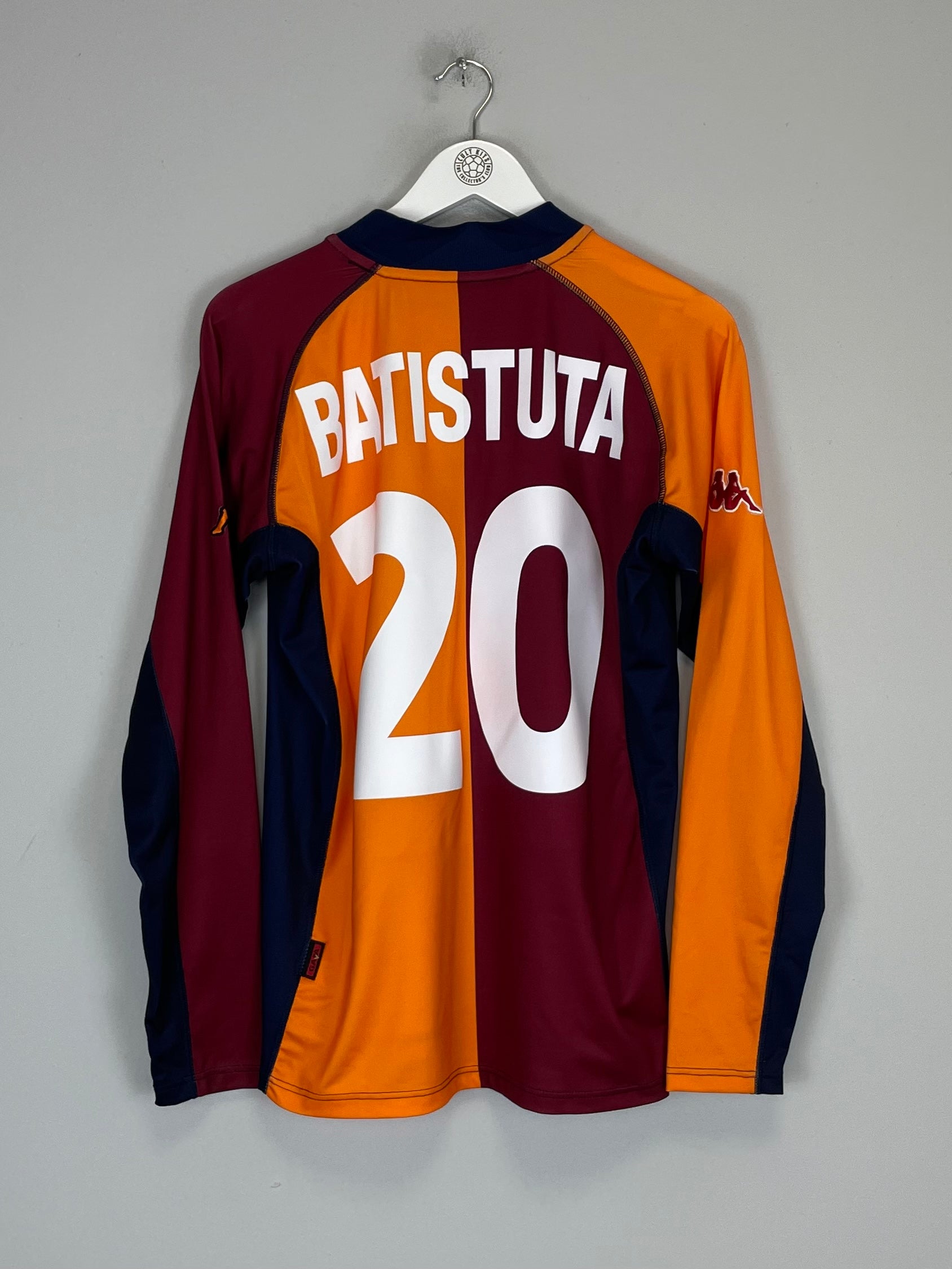 2001/02 ROMA BATISTUTA #20 L/S HOME SHIRT (XL) KAPPA