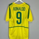 2002/04 BRAZIL RONALDO #9 HOME SHIRT (L) NIKE