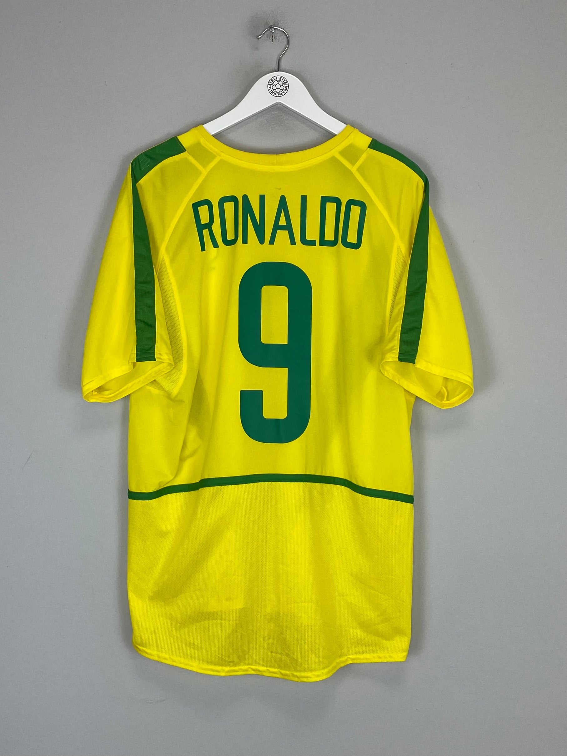 2002/04 BRAZIL RONALDO #9 HOME SHIRT (L) NIKE