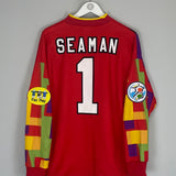 1995/96 ENGLAND SEAMAN #1 GK SHIRT (M) UMBRO