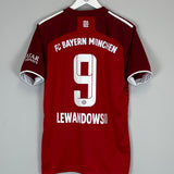 2021/22 BAYERN MUNICH LEWANDOWSKI #9 HOME SHIRT (M) ADIDAS