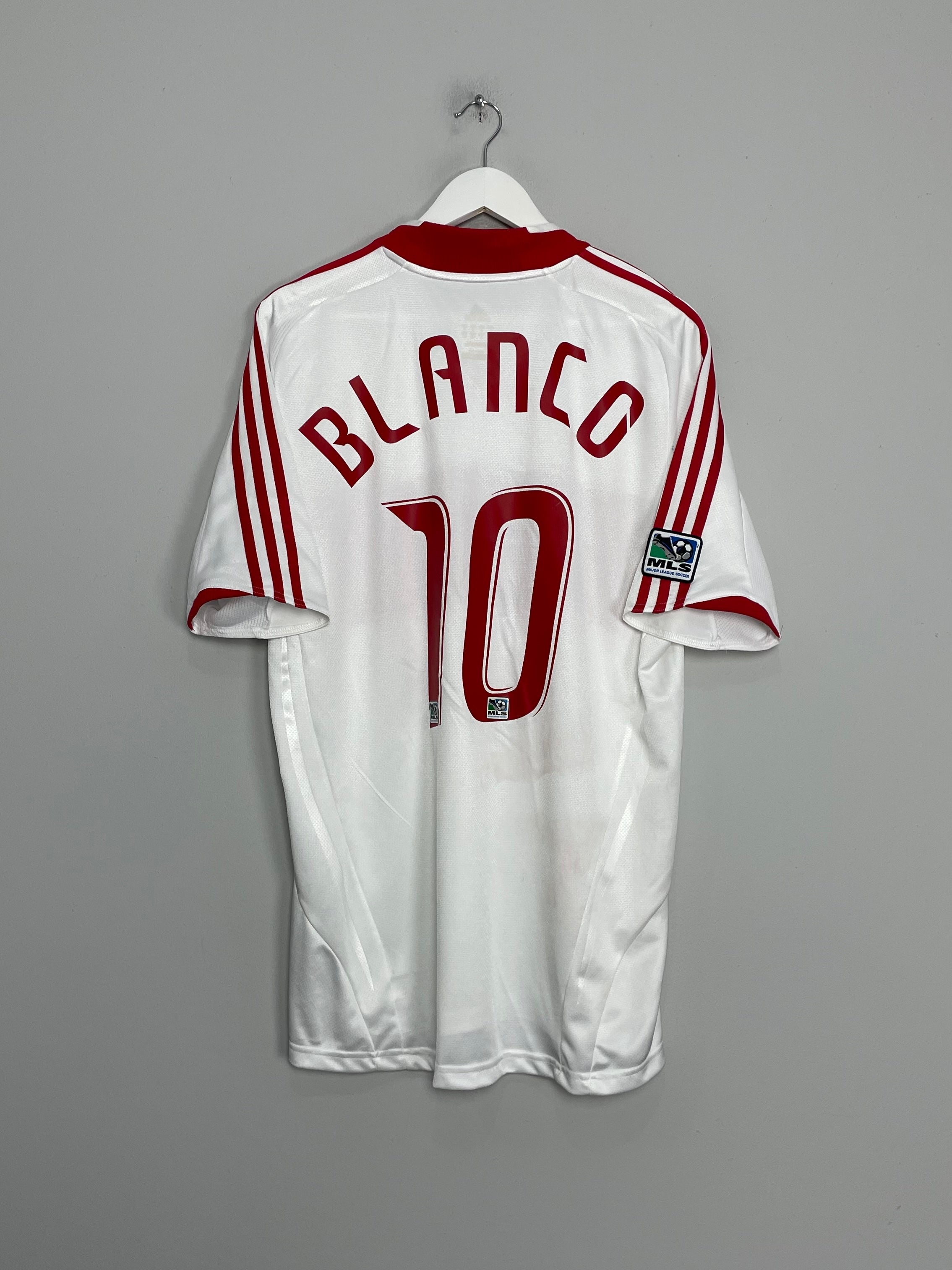 2008 CHICAGO FIRE BLANCO #10 AWAY SHIRT (L) ADIDAS