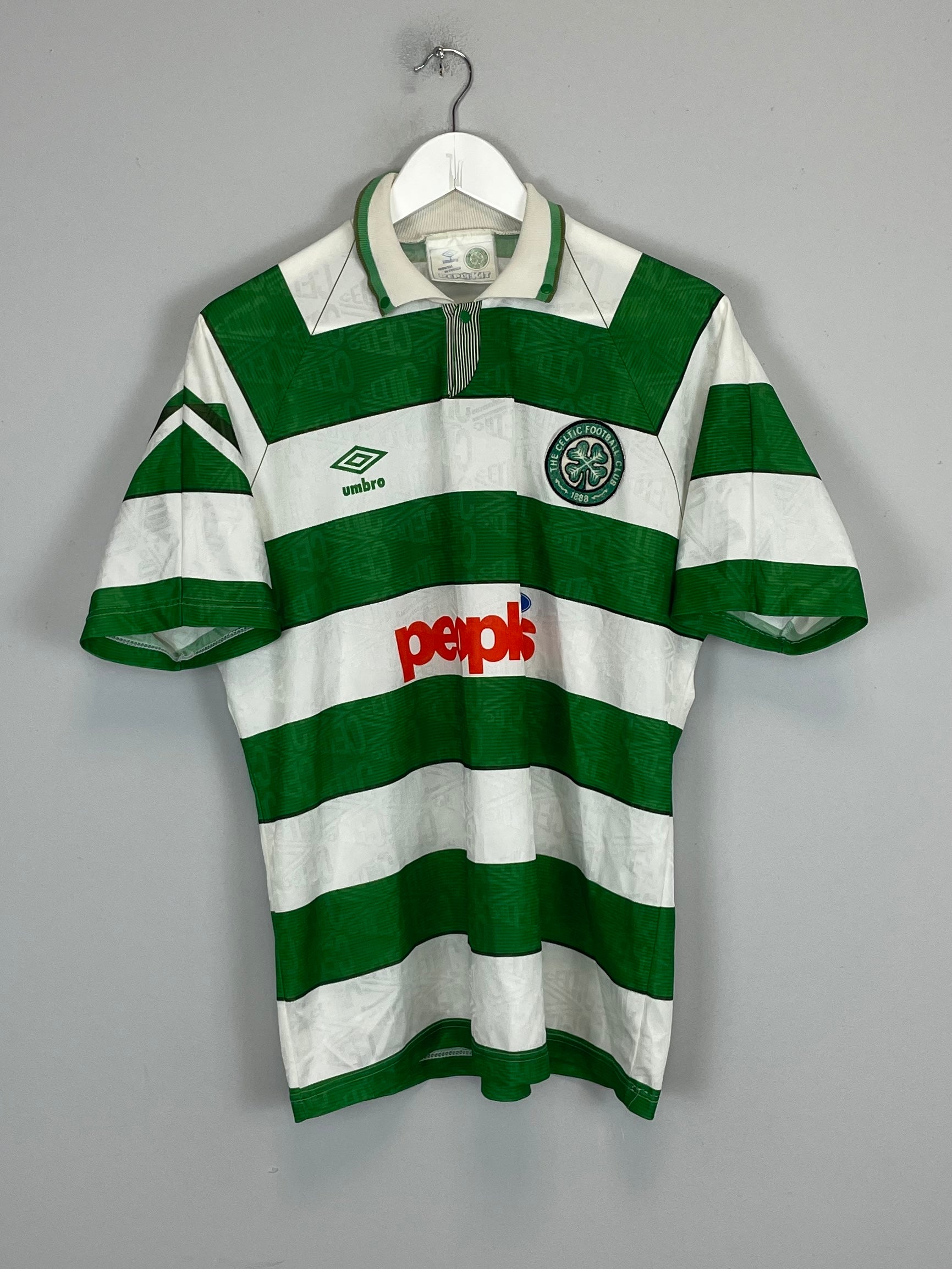 1991/92 CELTIC HOME SHIRT (M) UMBRO