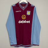 2013/14 ASTON VILLA L/S HOME SHIRT (XXL) MACRON