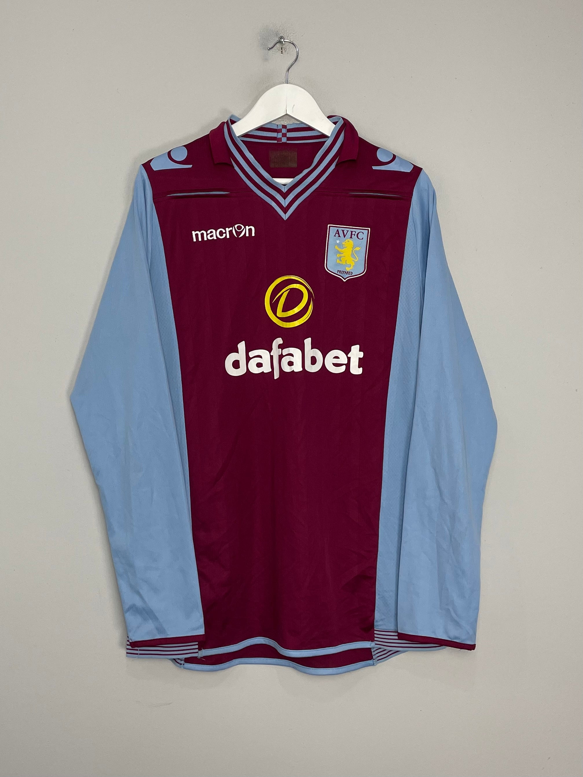 2013/14 ASTON VILLA L/S HOME SHIRT (XXL) MACRON