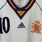 1998/99 SPAIN RAUL #10 AWAY SHIRT (L) ADIDAS