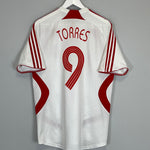 2007/08 LIVERPOOL TORRES #9 AWAY SHIRT (M) ADIDAS