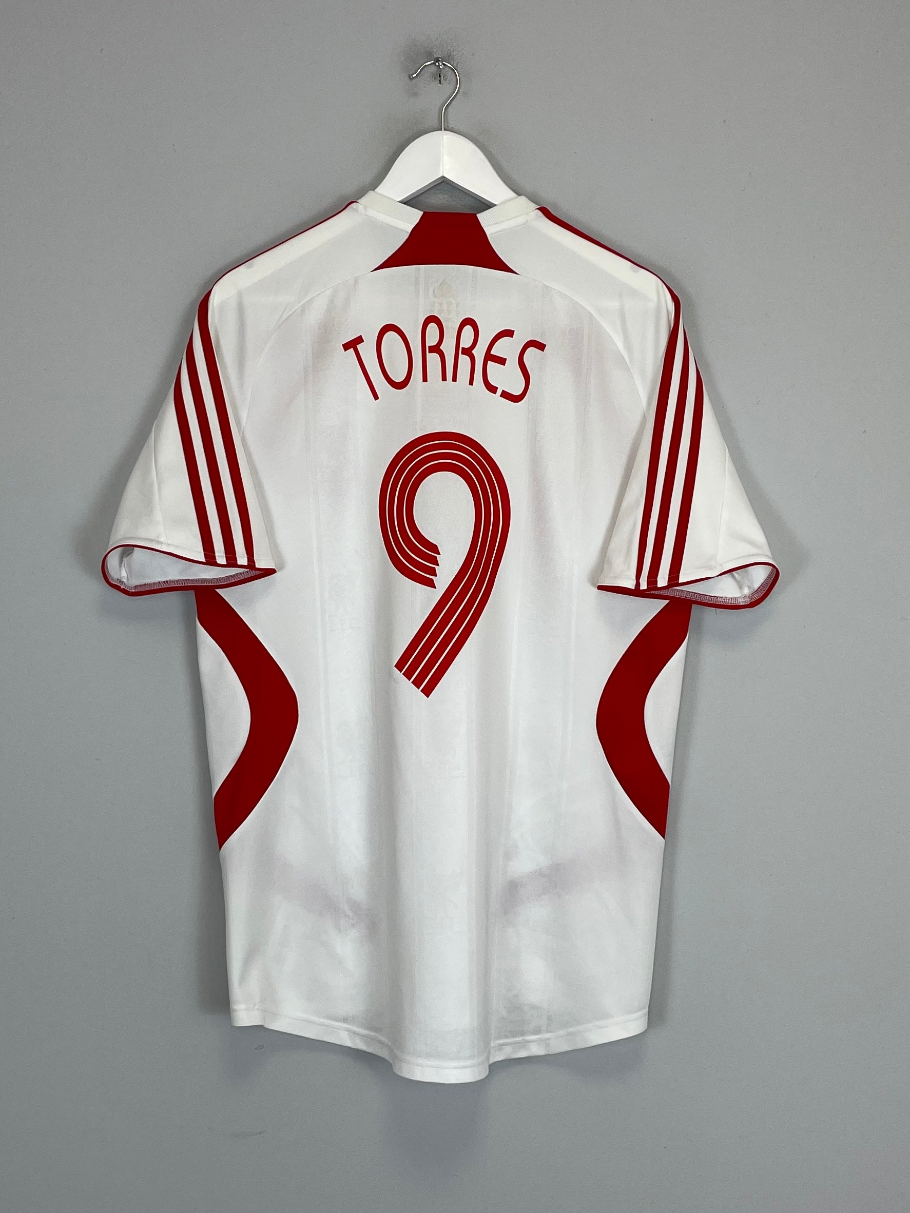 2007/08 LIVERPOOL TORRES #9 AWAY SHIRT (M) ADIDAS