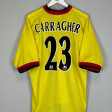 1997/99 LIVERPOOL CARRAGHER #23 AWAY SHIRT (XXL) REEBOK