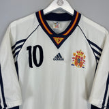 1998/99 SPAIN RAUL #10 AWAY SHIRT (L) ADIDAS