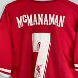 1996/98 LIVERPOOL MCMANAMAN #7 HOME SHIRT (XL) REEBOK