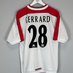 1998/99 LIVERPOOL GERRARD #28 AWAY SHIRT (L) REEBOK