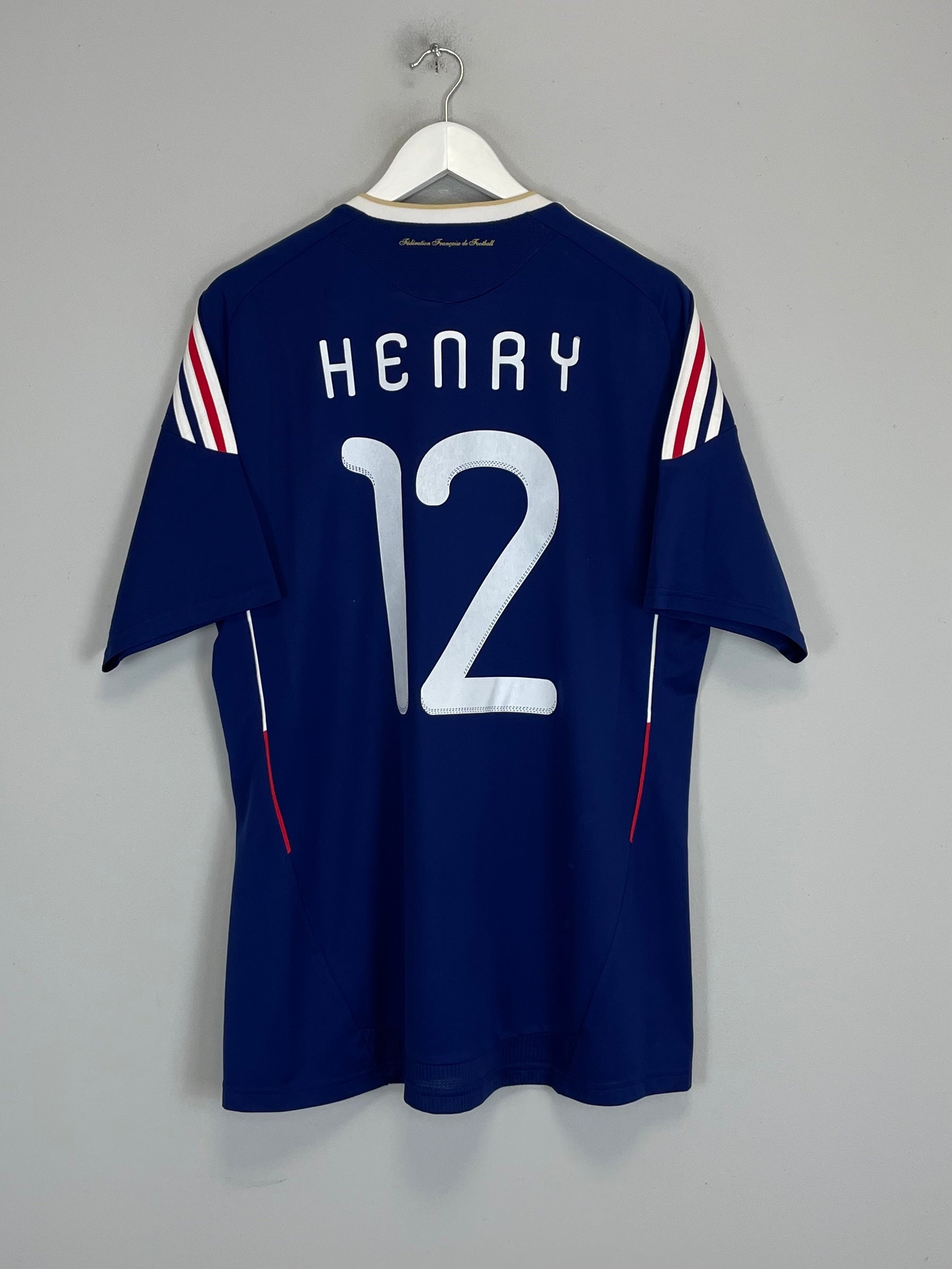 2010/12 FRANCE HENRY #12 HOME SHIRT (L) ADIDAS