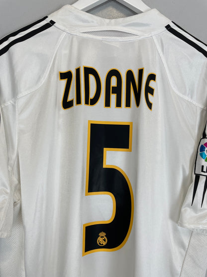 2004/05 REAL MADRID ZIDANE #5 HOME SHIRT (XL) ADIDAS