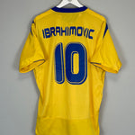 2004/05 SWEDEN IBRAHIMOVIC #10 HOME SHIRT (XL) UMBRO