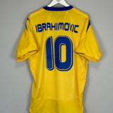 2004/05 SWEDEN IBRAHIMOVIC #10 HOME SHIRT (XL) UMBRO