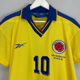 1998/01 COLOMBIA VALDERRAMA #10 HOME SHIRT (L) REEBOK