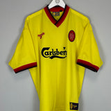 1997/99 LIVERPOOL CARRAGHER #23 AWAY SHIRT (XL) REEBOK