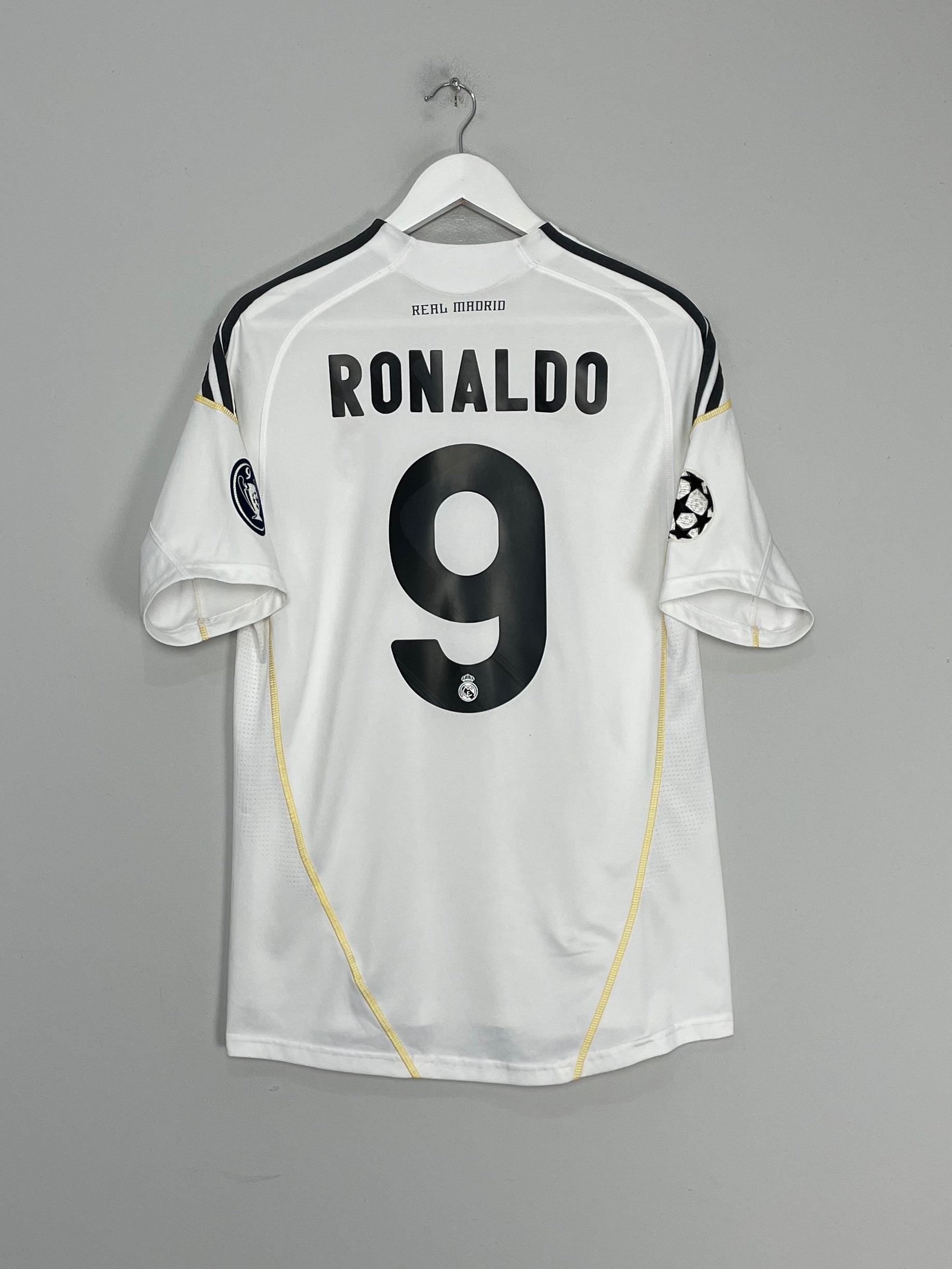 2009/10 REAL MADRID RONALDO #9 C/L HOME SHIRT (M) ADIDAS