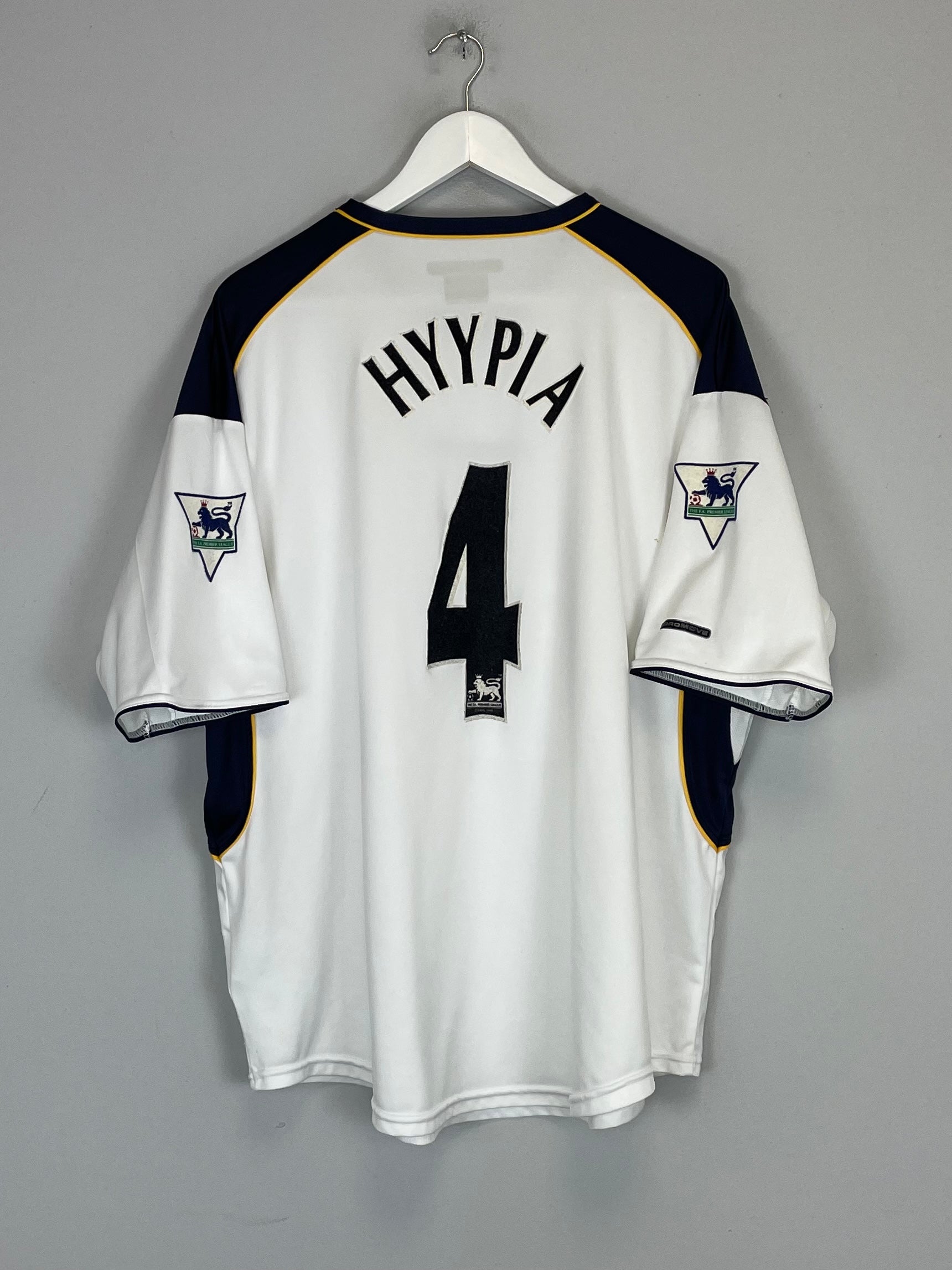 2001/03 LIVERPOOL HYPIA #4 AWAY SHIRT (L) REEBOK