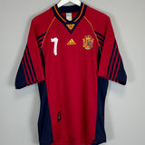 1998/00 SPAIN MORIENTES #7 HOME SHIRT (L) ADIDAS