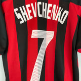 2003/04 AC MILAN SHEVCHENKO #7 HOME SHIRT (M) ADIDAS