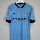 2014/15 MANCHESTER CITY SILVA #21 HOME SHIRT (M) NIKE