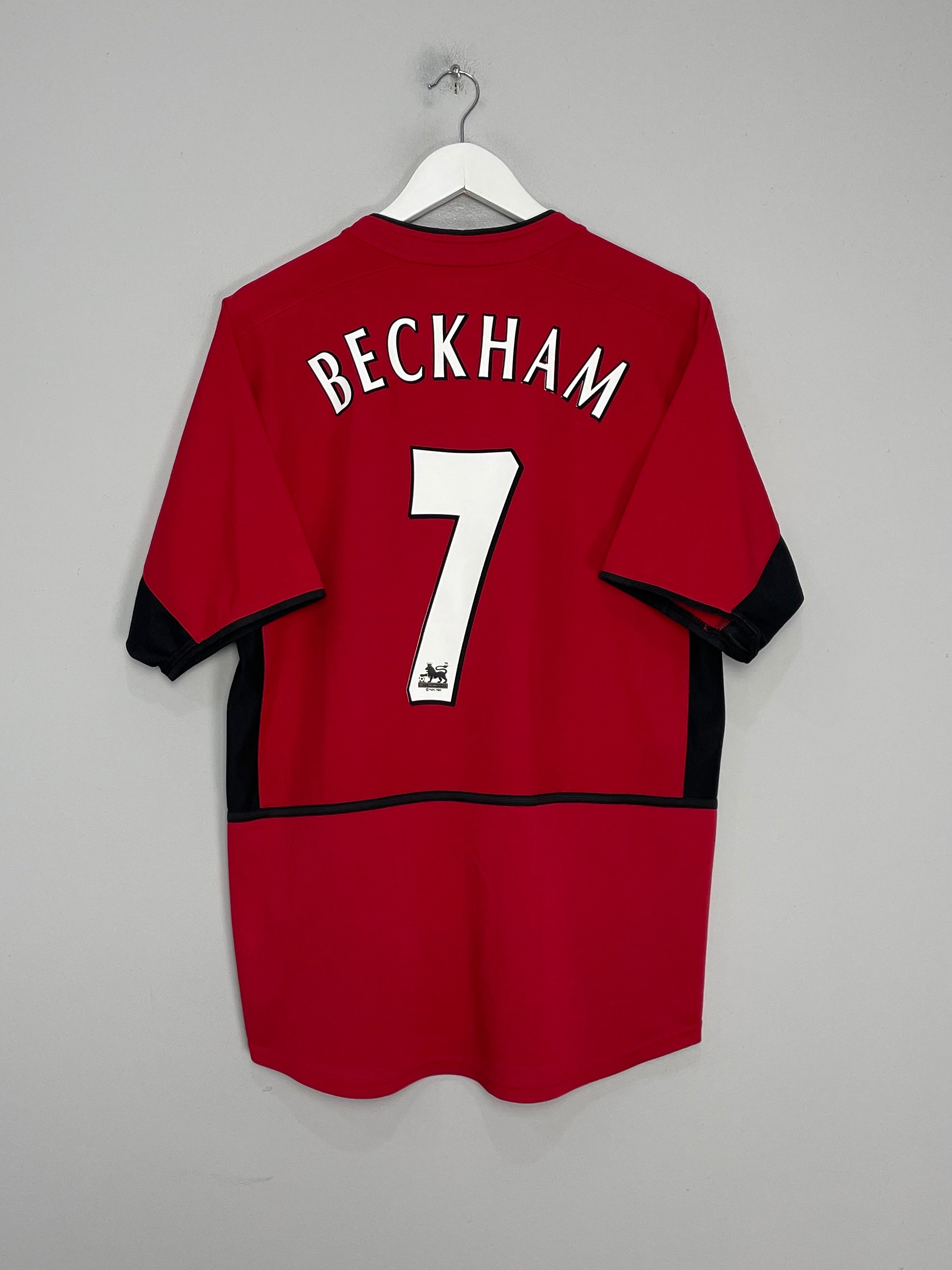 2002/04 MANCHESTER UNITED BECKHAM #7 HOME SHIRT (M) NIKE