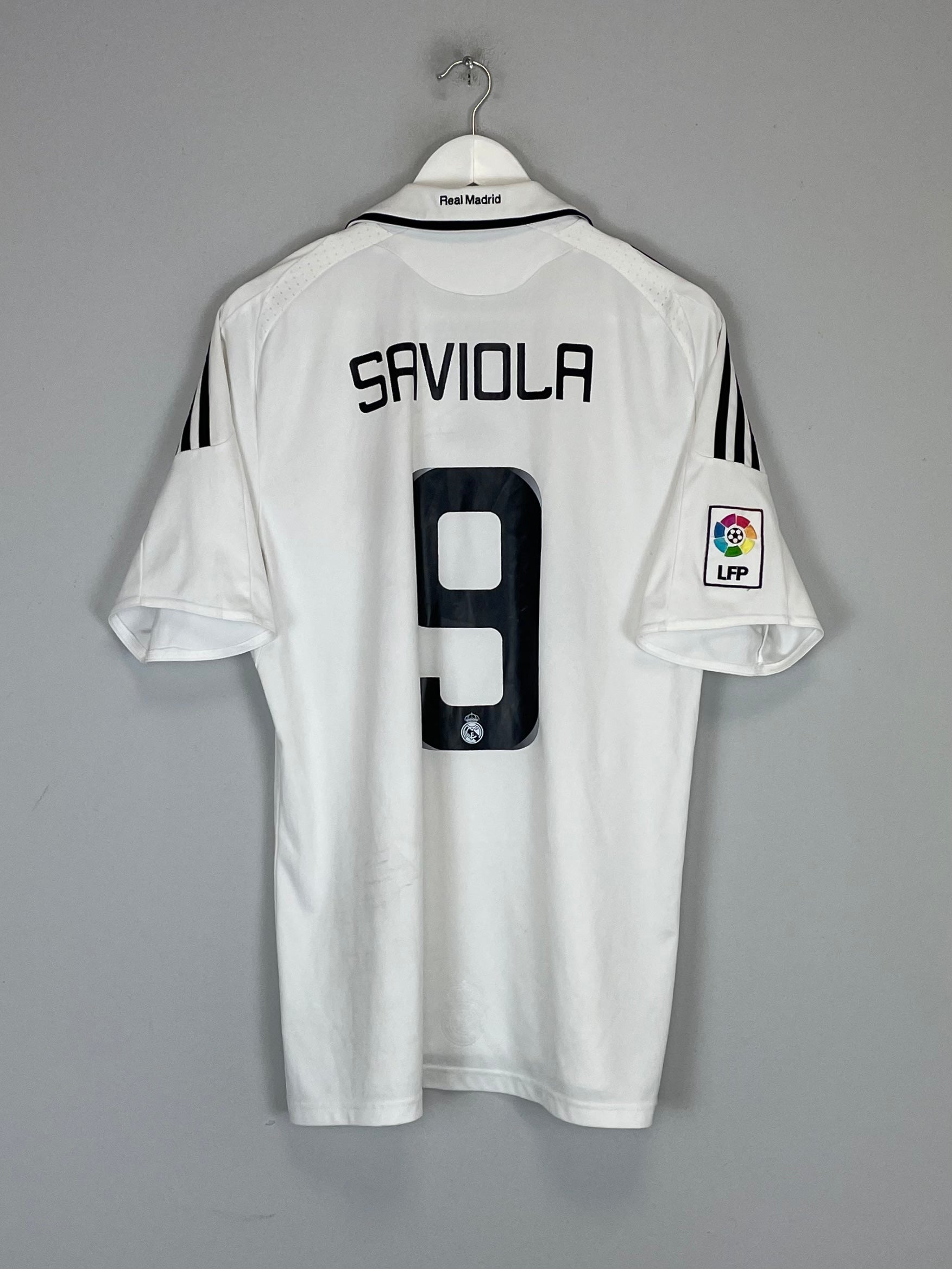 2008/09 REAL MADRID SAVIOLA #9 HOME SHIRT (L) ADIDAS