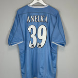 2003/04 MANCHESTER CITY ANELKA #39 HOME SHIRT (XL) REEBOK