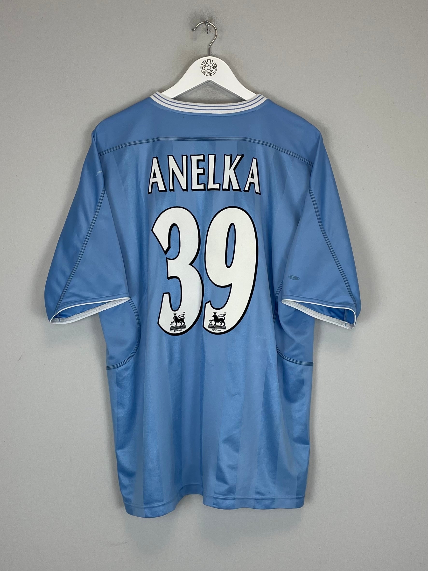 2003/04 MANCHESTER CITY ANELKA #39 HOME SHIRT (XL) REEBOK