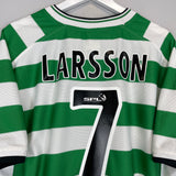 2001/02 CELTIC LARSSON #7 HOME SHIRT (XL) UMBRO