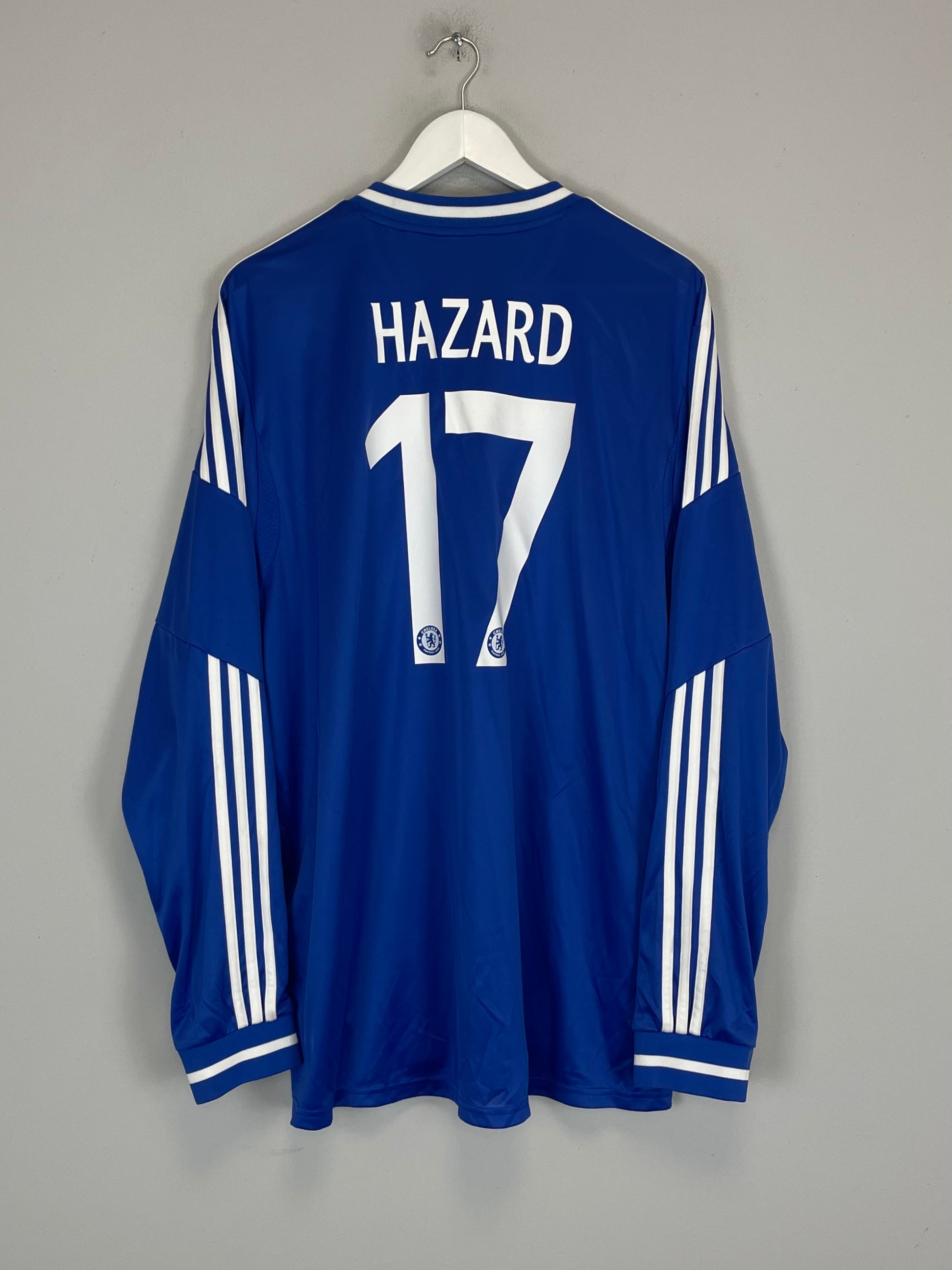 2013/14 CHELSEA HAZARD #17 L/S HOME SHIRT (XXL) ADIDAS