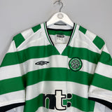 2001/02 CELTIC LARSSON #7 HOME SHIRT (XL) UMBRO