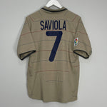 2003/05 BARCELONA SAVIOLA #7 AWAY SHIRT (M) NIKE