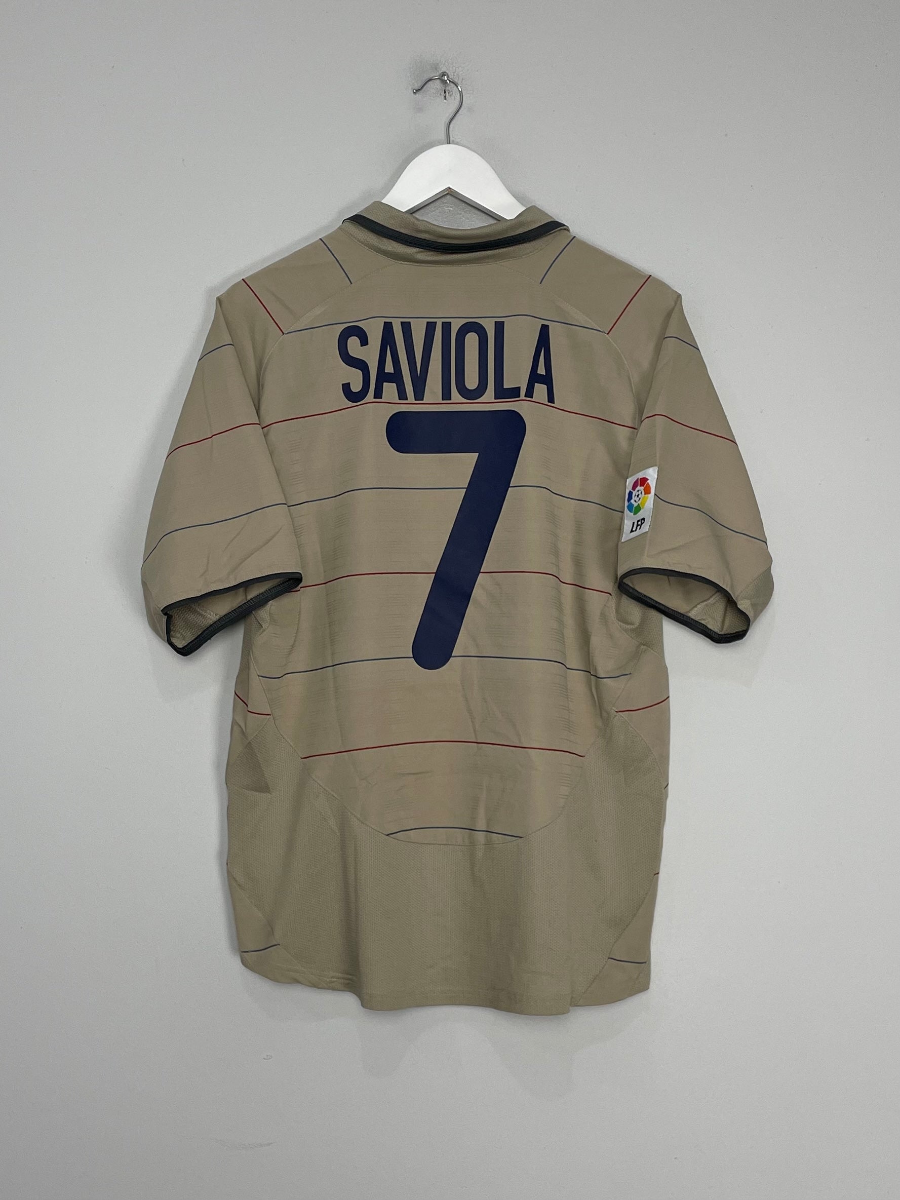 2003/05 BARCELONA SAVIOLA #7 AWAY SHIRT (M) NIKE