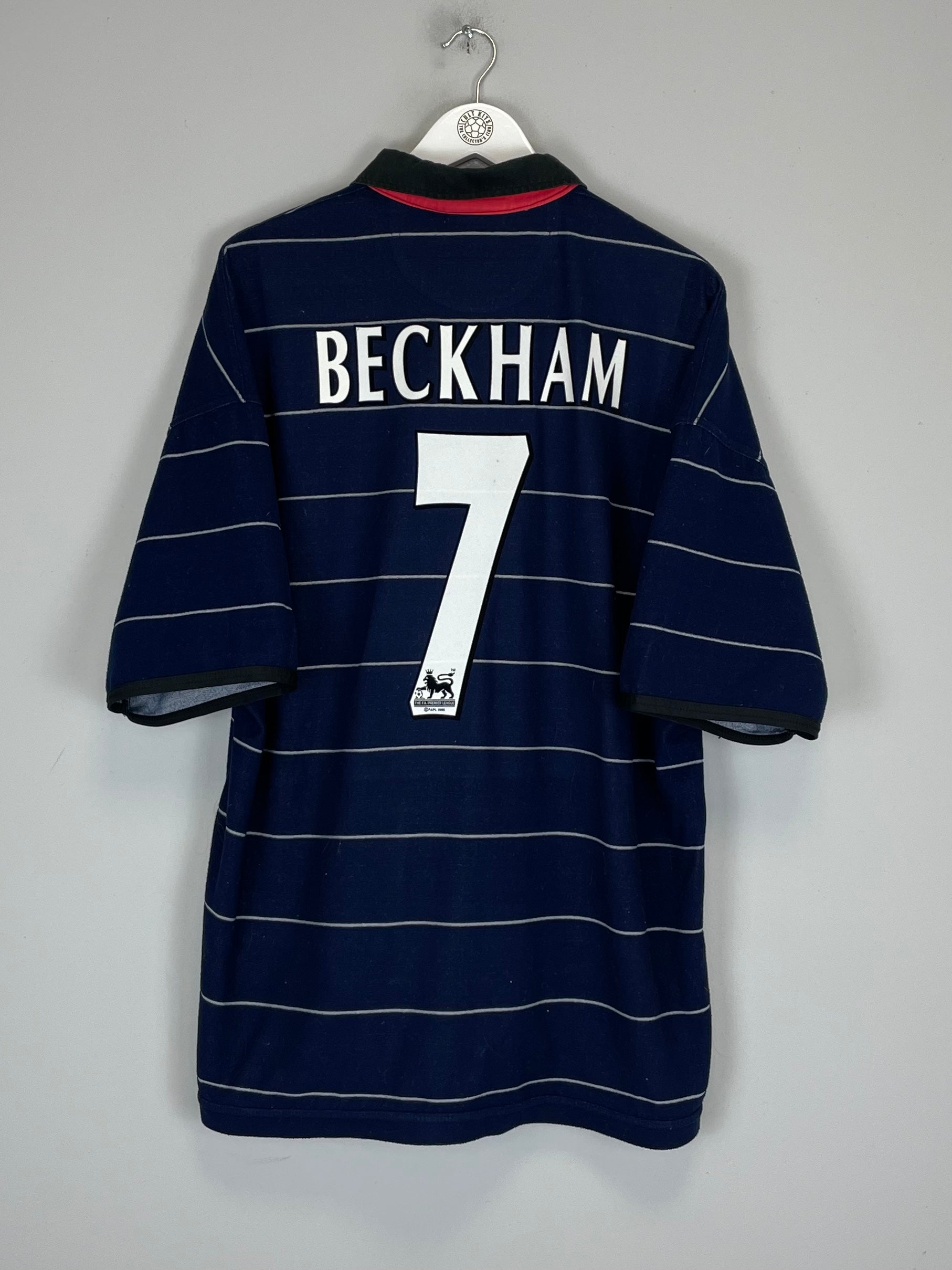 1999/00 MANCHESTER UNITED BECKHAM #7 AWAY SHIRT (XXL) UMBRO